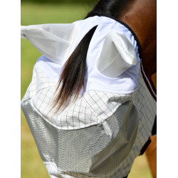 Máscara anti-moscas Weatherbeeta Hybrid Seasons Branco / bordô Máscara anti-moscas Weatherbeeta Hybrid Seasons Branco / bordô