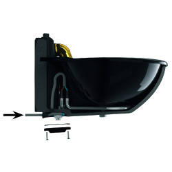 Bebedouro aquecido esmaltado com tubo H10 Kerbl 24 V Bebedouro aquecido esmaltado com tubo H10 Kerbl 24 V