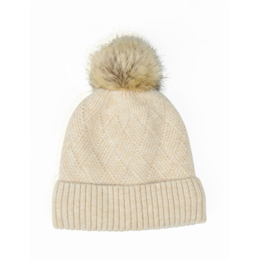 Conjunto cachecol e gorro Dublin Malha bege Conjunto cachecol e gorro Dublin Malha bege