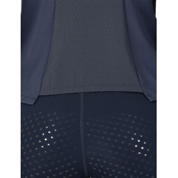 Polo de equitação Dublin de manga comprida justo e cardado para mulher Marinho Azul-marinho Polo de equitação Dublin de manga comprida justo e cardado para mulher Marinho Azul-marinho