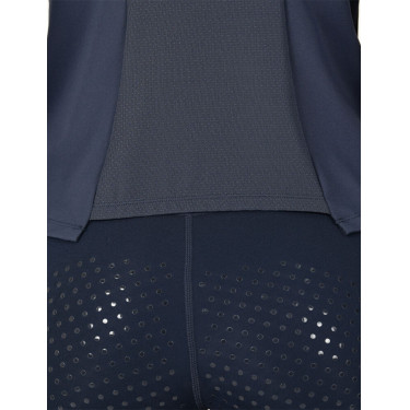 Polo de equitação Dublin de manga comprida justo e cardado para mulher Marinho Azul-marinho Polo de equitação Dublin de manga comprida justo e cardado para mulher Marinho Azul-marinho