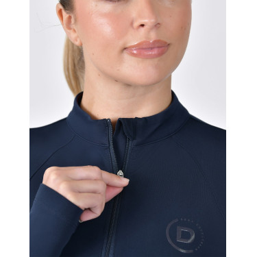 Polo de equitação Dublin de manga comprida escovado para mulher Marinho Azul-marinho Polo de equitação Dublin de manga comprida escovado para mulher Marinho Azul-marinho