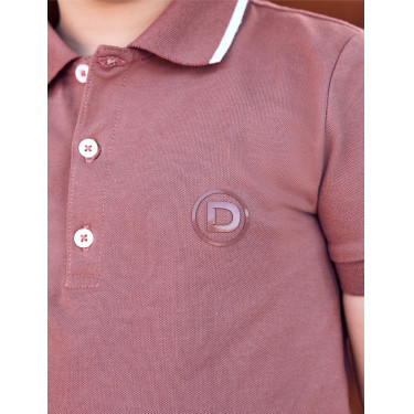 Polo de manga curta Dublin em algodão piqué para criança Rosa empoeirada Polo de manga curta Dublin em algodão piqué para criança Rosa empoeirada