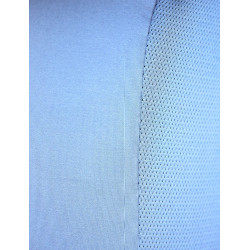 Polo de manga curta Dublin respirável com fecho de correr 1/4 para mulher Nevoeiro azul