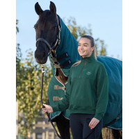 Camisola polar Dublin 1/4 zip para mulher Verde esmeralda escuro Camisola polar Dublin 1/4 zip para mulher Verde esmeralda escuro