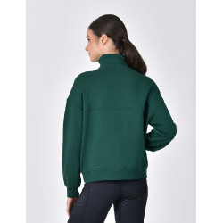 Camisola polar Dublin 1/4 zip para mulher Verde esmeralda escuro Camisola polar Dublin 1/4 zip para mulher Verde esmeralda escuro