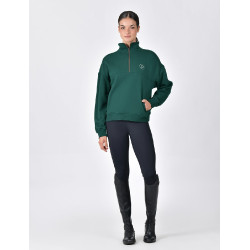 Camisola polar Dublin 1/4 zip para mulher Verde esmeralda escuro Camisola polar Dublin 1/4 zip para mulher Verde esmeralda escuro