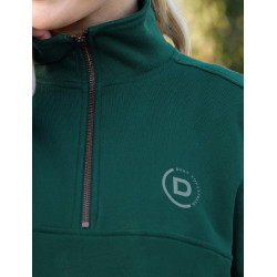 Camisola polar Dublin 1/4 zip para mulher Verde esmeralda escuro Camisola polar Dublin 1/4 zip para mulher Verde esmeralda escuro