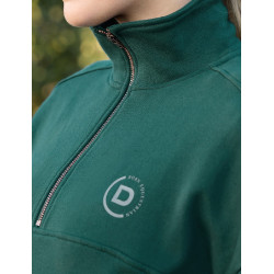 Camisola polar Dublin 1/4 zip para mulher Verde esmeralda escuro Camisola polar Dublin 1/4 zip para mulher Verde esmeralda escuro