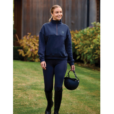Camisola polar Dublin 1/4 zip para mulher Marinho Azul-marinho