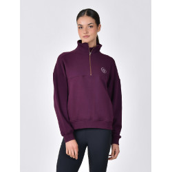 Camisola polar Dublin 1/4 zip para mulher Violeta púrpura