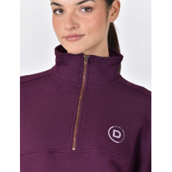 Camisola polar Dublin 1/4 zip para mulher Violeta púrpura