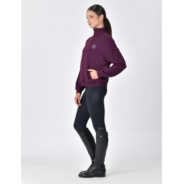 Camisola polar Dublin 1/4 zip para mulher Violeta púrpura