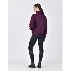 Camisola polar Dublin 1/4 zip para mulher Violeta púrpura