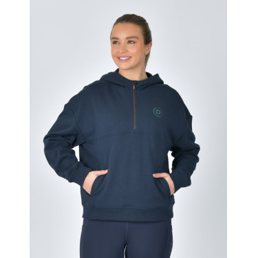 Camisola polar Dublin com capuz e fecho 1/4 para mulher Marinho Azul-marinho Camisola polar Dublin com capuz e fecho 1/4 para mulher Marinho Azul-marinho