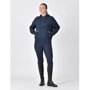 Camisola polar Dublin com capuz e fecho 1/4 para mulher Marinho Azul-marinho Camisola polar Dublin com capuz e fecho 1/4 para mulher Marinho Azul-marinho