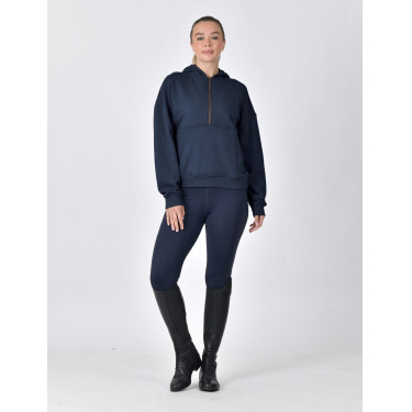 Camisola polar Dublin com capuz e fecho 1/4 para mulher Marinho Azul-marinho Camisola polar Dublin com capuz e fecho 1/4 para mulher Marinho Azul-marinho
