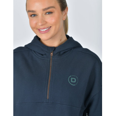 Camisola polar Dublin com capuz e fecho 1/4 para mulher Marinho Azul-marinho Camisola polar Dublin com capuz e fecho 1/4 para mulher Marinho Azul-marinho