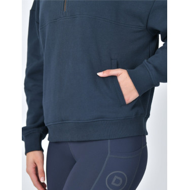 Camisola polar Dublin com capuz e fecho 1/4 para mulher Marinho Azul-marinho Camisola polar Dublin com capuz e fecho 1/4 para mulher Marinho Azul-marinho