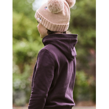 Sweatshirt com capuz Dublin logo Lurex Lilah infantil Ameixa perfeita / dourado rosa Sweatshirt com capuz Dublin logo Lurex Lilah infantil Ameixa perfeita / dourado rosa