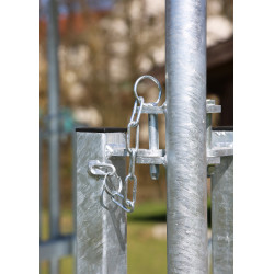 Ripeador quadrado com telhado Hobby Kerbl zincado 1,5 x 1,5 m 8 cavalos