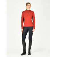T-shirt de equitação Weatherbeeta Reno de mangas compridas Ocre vermelho T-shirt de equitação Weatherbeeta Reno de mangas compridas Ocre vermelho