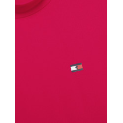 Camisola térmica Tommy Hilfiger Equestrian de manga comprida com gola para mulher Cereja