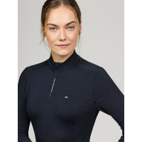 Base Layer Tommy Hilfiger Equestrian Milo fecho 1/4 mulher Céu do deserto Azul