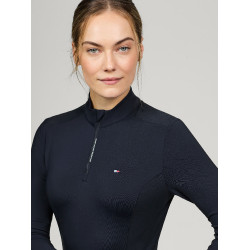 Base Layer Tommy Hilfiger Equestrian Milo fecho 1/4 mulher Céu do deserto Azul Base Layer Tommy Hilfiger Equestrian Milo fecho 1/4 mulher Céu do deserto Azul