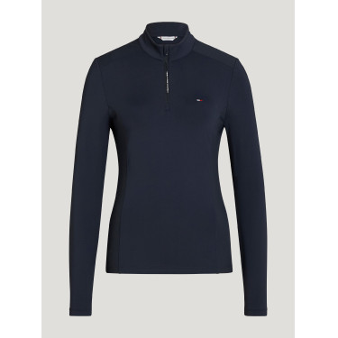 Base Layer Tommy Hilfiger Equestrian Milo fecho 1/4 mulher Céu do deserto Azul Base Layer Tommy Hilfiger Equestrian Milo fecho 1/4 mulher Céu do deserto Azul