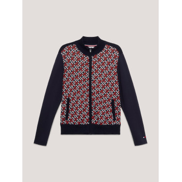 Casaco bomber Tommy Hilfiger Equestrian Amsterdam Monogram feminino Multi Multicolor Casaco bomber Tommy Hilfiger Equestrian Amsterdam Monogram feminino Multi Multicolor