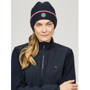 Gorro de malha Tommy Hilfiger Equestrian Kent Céu do deserto Azul Gorro de malha Tommy Hilfiger Equestrian Kent Céu do deserto Azul