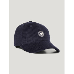 Boné Tommy Hilfiger Equestrian em veludo cotelê Watson Céu do deserto Azul