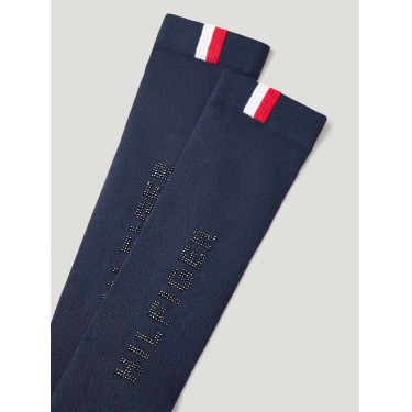 Meias com strass Tommy Hilfiger Equestrian Erie Céu do deserto Azul Meias com strass Tommy Hilfiger Equestrian Erie Céu do deserto Azul