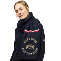 Cachecol de malha Tommy Hilfiger Equestrian Hyde Céu do deserto Azul