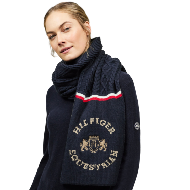 Cachecol de malha Tommy Hilfiger Equestrian Hyde Céu do deserto Azul