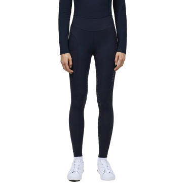 Legging Tommy Hilfiger Equestrian Elmira Winter com strass full grip feminino Céu do deserto Azul
