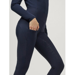 Legging Tommy Hilfiger Equestrian Elmira Winter com strass full grip feminino Céu do deserto Azul