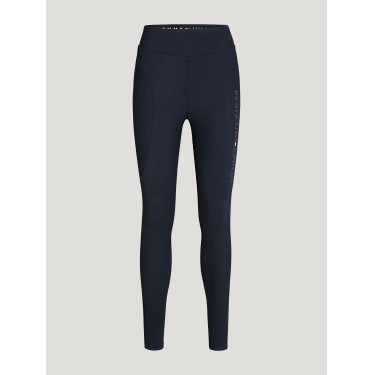 Legging Tommy Hilfiger Equestrian Elmira Winter com strass full grip feminino Céu do deserto Azul Legging Tommy Hilfiger Equestrian Elmira Winter com strass full grip feminino Céu do deserto Azul