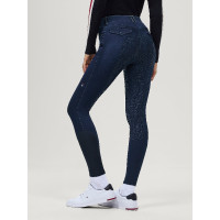 Calça de equitação Tommy Hilfiger Equestrian em jeans Hope para mulher Enxaguar Calça de equitação Tommy Hilfiger Equestrian em jeans Hope para mulher Enxaguar