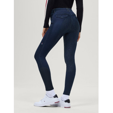 Calça de equitação Tommy Hilfiger Equestrian em jeans Hope para mulher Enxaguar