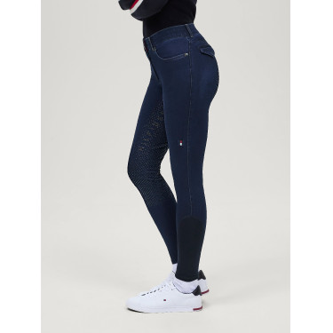 Calça de equitação Tommy Hilfiger Equestrian em jeans Hope para mulher Enxaguar