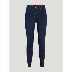 Calça de equitação Tommy Hilfiger Equestrian em jeans Hope para mulher Enxaguar