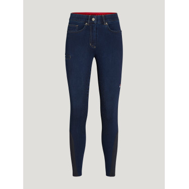 Calça de equitação Tommy Hilfiger Equestrian em jeans Hope para mulher Enxaguar