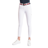 Calças de competição Tommy Hilfiger Equestrian Geneva mulher com grip nos joelhos Branco óptico Calças de competição Tommy Hilfiger Equestrian Geneva mulher com grip nos joelhos Branco óptico