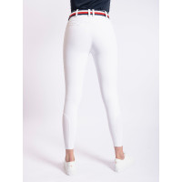 Calças de competição Tommy Hilfiger Equestrian Geneva mulher com grip nos joelhos Branco óptico Calças de competição Tommy Hilfiger Equestrian Geneva mulher com grip nos joelhos Branco óptico