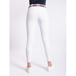Calças de competição Tommy Hilfiger Equestrian Geneva mulher com grip nos joelhos Branco óptico Calças de competição Tommy Hilfiger Equestrian Geneva mulher com grip nos joelhos Branco óptico