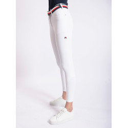 Calças de competição Tommy Hilfiger Equestrian Geneva mulher com grip nos joelhos Branco óptico Calças de competição Tommy Hilfiger Equestrian Geneva mulher com grip nos joelhos Branco óptico