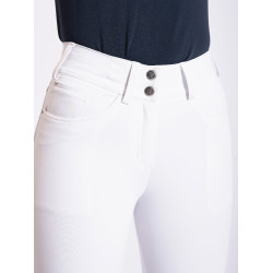 Calças de competição Tommy Hilfiger Equestrian Geneva mulher com grip nos joelhos Branco óptico Calças de competição Tommy Hilfiger Equestrian Geneva mulher com grip nos joelhos Branco óptico