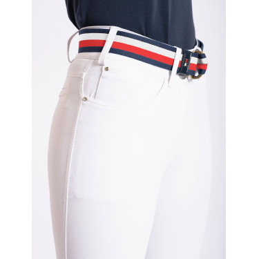 Calças de competição Tommy Hilfiger Equestrian Geneva mulher com grip nos joelhos Branco óptico Calças de competição Tommy Hilfiger Equestrian Geneva mulher com grip nos joelhos Branco óptico